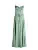 Vera Mont Abendkleid mit Wasserfallausschnitt in Foggy Green