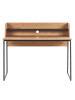 Beliani Schreibtisch GORUS in Braun/Schwarz - (W) 120 x (H) 101 x (L) 59 cm