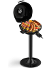 COSTWAY Elektrogrill 1600W freistehend BBQ in Schwarz