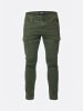 KOROSHI Slim denim biker jeans in grun