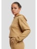 Urban Classics Urban Classics Damen Ladies Oversized Cropped Light Terry Hoodie in unionbeige