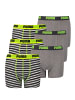 Puma Boxershorts JUNGEN BASIC BOXER Printed Stripes 2P in Fluo Yellow / Grey