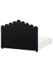 Beliani Doppelbett VINCENNES in Weiß/Schwarz - (W) 165 x (H) 124 x (L) 213 cm