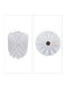 relaxdays 10 x Bürstenkopf in Weiß - Gewinde Ø 12mm