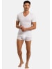 Hanro Retro Short / Pant Cotton Superior in Weiß / dunkelblau