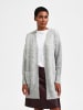 SELECTED FEMME Lange Strickjacke mit Taschen Stretch Casal Cardigan SLFLULU in Grau-2