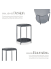 tectake Beistelltisch Oxford 45,5 x 45,5 x 53 cm, dunkelgrau