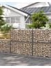 SONGMICS 5er-Set: Gabione in Silbern - (B)100 x (H)50 x (T)50 cm