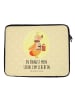 Mr. & Mrs. Panda Laptoptasche Glühwürmchen mit Spruch in Gelb Pastell