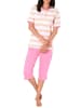 NORMANN Capri Pyjama Schlafanzug kurzarm - 44545 in rosa