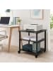 relaxdays Druckertisch in Schwarz - (B)50 x (H)53 x (T)50 cm