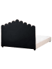 Beliani Doppelbett VINCENNES in Beige/Schwarz - (W) 165 x (H) 124 x (L) 213 cm