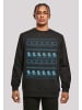 F4NT4STIC Sweatshirt Christmas Fuchs Weihnachten Muster in schwarz