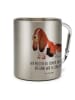Mr. & Mrs. Panda Thermobecher Hund Basset Hound mit Spruch in Silber