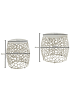 FineBuy Beistelltisch in Silber / Aluminium / 46x46x42