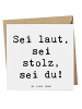 Mr. & Mrs. Panda Deluxe Karte Spruch Sei du Mutig mit Spruch in Weiß