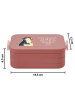 Mr. & Mrs. Panda MEPAL Bentobox Pinguin Blumen Motiv mit Spruch in Rot Pastell