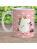 Mr. & Mrs. Panda Becher Einhorn Sekretärin ohne Spruch in Rot Pastell
