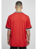 FUBU FUBU Herren FM231-011-2 FUBU Varsity Lacquered Mesh Tee in red/black