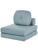 Beliani Schlafsofa OLDEN in Blau - (W) 81 x (H) 54 x (L) 91 cm
