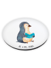 Mr. & Mrs. Panda Kühlschrankmagnet Pinguin Buch ohne Spruch in Weiß