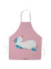 Mr. & Mrs. Panda Kochschürze Einhorn Schnuller ohne Spruch in Rot Pastell