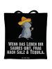 Mr. & Mrs. Panda Tragetasche Axolotl Tequila mit Spruch in Schwarz