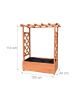relaxdays Pflanzkasten-Rankgitter in Orange - (B)100 x (H)114 x (T)44 cm