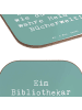 Mr. & Mrs. Panda Untersetzer Spruch Bibliothekar Held mit Spruch in Meeresbrise
