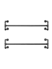 SONGMICS Wand‑Kleiderstange Dalson in Schwarz - (B)30 x (H)29.5 x (T)110 cm