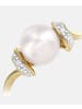 Diamant L'éternel Ring aus 375 Gelbgold mit 0.01 Karat Diamant mit Perle