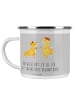 Mr. & Mrs. Panda Teetasse Verlobung Abenteuer mit Spruch in Heather Grey