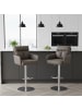 DUBI Möbel 2er-Set: Barhocker Leo in Taupe - (B)54 x (H)96 x  (T)57 cm