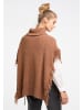 IZIA Strick Poncho in Braun