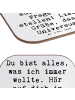 Mr. & Mrs. Panda Bierdeckel Spruch Hoffnung und Selbstliebe mit ... in Weiß