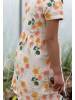 Little Green Radicals Knopfleiste-Kleid mit kurzen Ärmeln in Creme