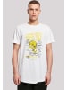 F4NT4STIC Long Cut T-Shirt Looney Tunes Tweety Pie More Puddy Tats in weiß