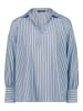 Zero  Streifenbluse mit Kragen in Blue/Brown