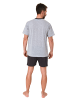 NORMANN Casual Shorty Pyjma kurzen Shorts und Rundhals - 74046 in grau