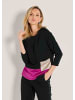 MADELEINE Moderne Bluse mit Farbspiel in magenta / schwarz / cappuccino