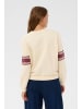 SAINT TROPEZ Sweatshirt AbahSZ Gerade Passform in Seedpearl
