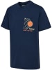 Hummel T-Shirt Hmljr Reg Kinder in LIGHT GREY MELANGE/DRESS BLUES