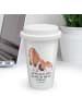 Mr. & Mrs. Panda To Go Becher Hund Basset Hound mit Spruch in Weiß