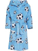 Playshoes Bademantel "Fleece-Bademantel Fußball" in Blau