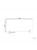 Beliani Schreibtischtrennwand WALLY in Grau - (W) 120 x (H) 40 x (L) 2 cm