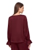 Vera Mont Satin-Bluse mit Fledermausärmeln in Deep Dahlia