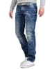 Cipo & Baxx Herren Regular Fit Jeans Stonewashed in Blue