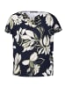 Betty Barclay Printshirt mit Wasserfallausschnitt in Dark Blue/Green