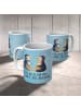 Mr. & Mrs. Panda Tasse Pinguin Pärchen mit Spruch in Eisblau