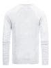 Rusty Neal Schwerer Biker Grobstrick Rundhals-Pullover in Weiß